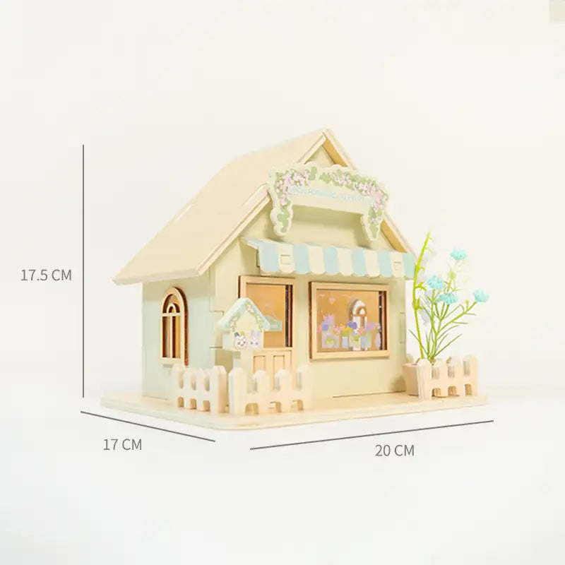 Maison de poupée en bois à monter soi-même avec veilleuse