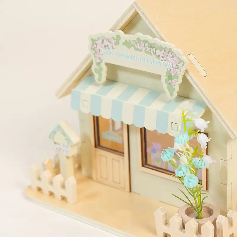 Maison de poupée en bois à monter soi-même avec veilleuse