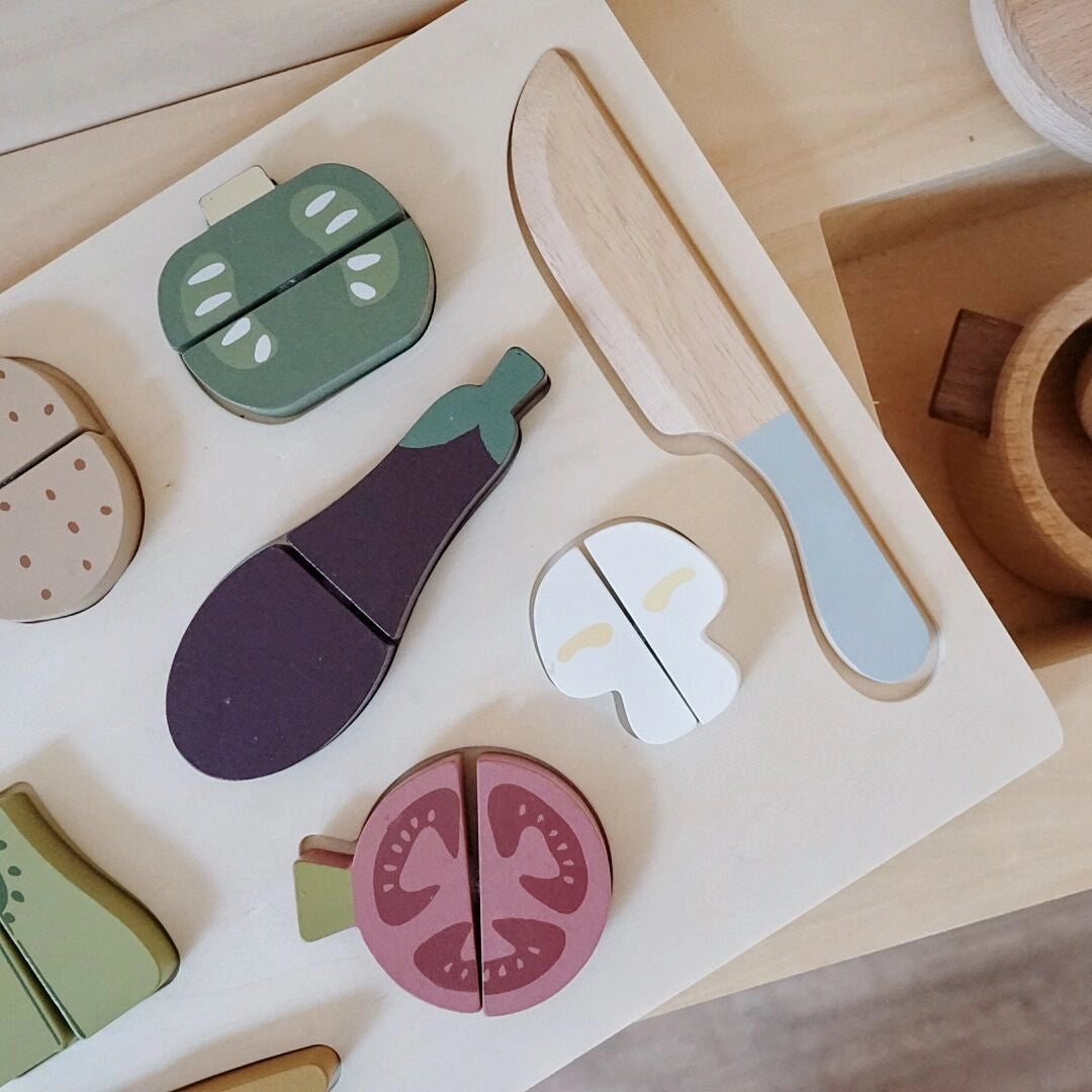 Wooden Fruit Cutting Play Set