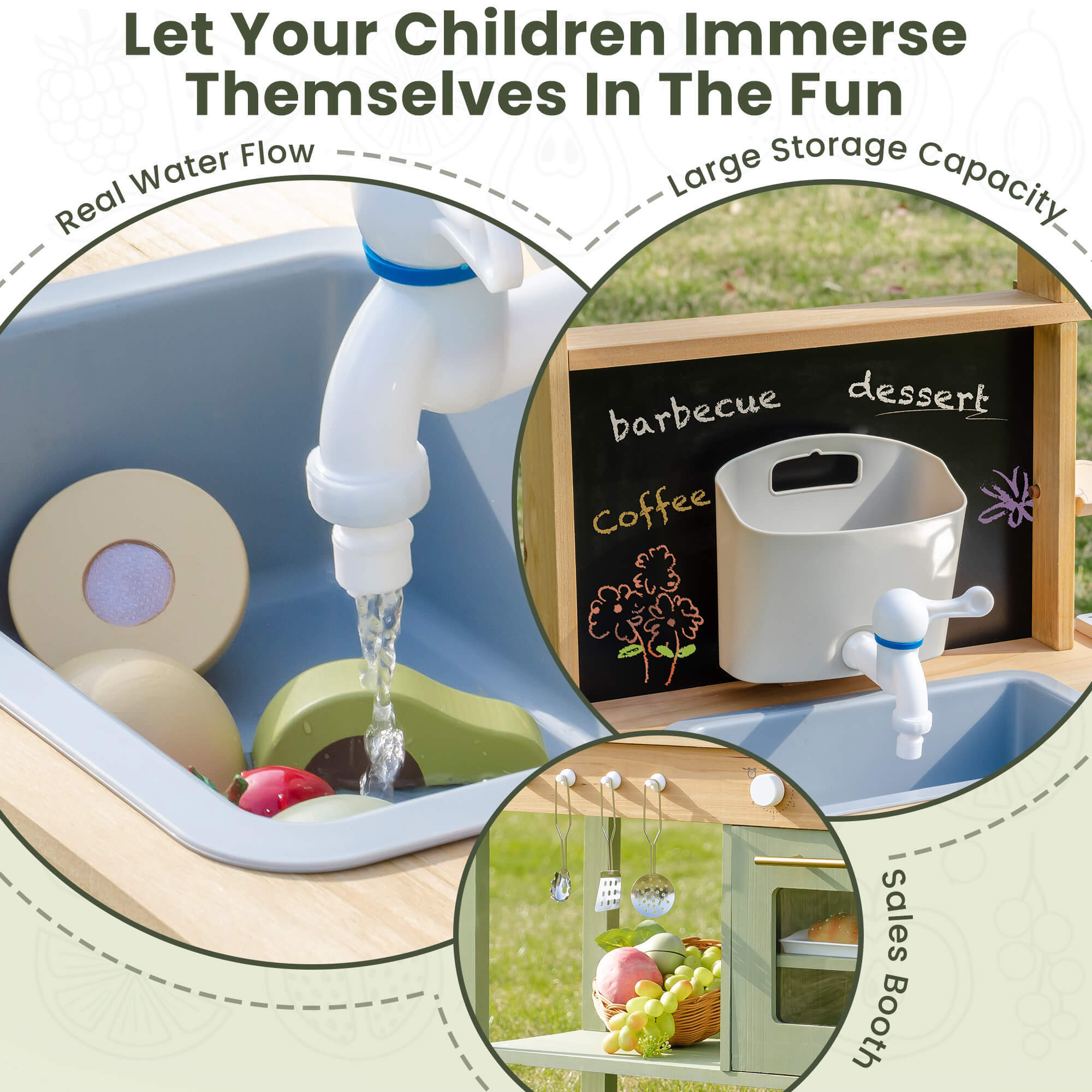 Outdoor Wooden Mud Kitchen - Lunamoa