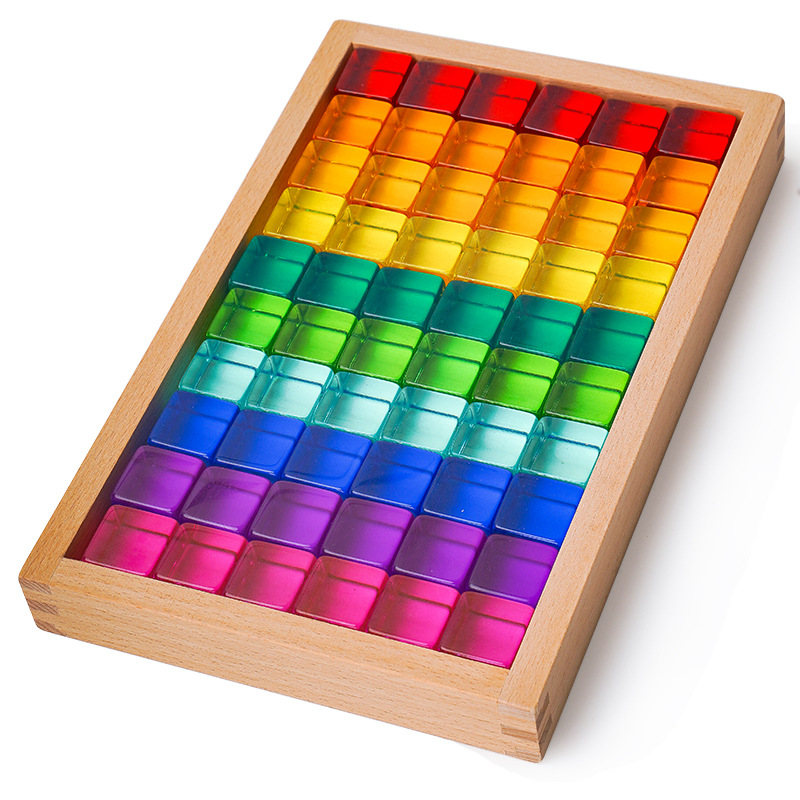 Acrylic Rainbow Gem Building Blocks