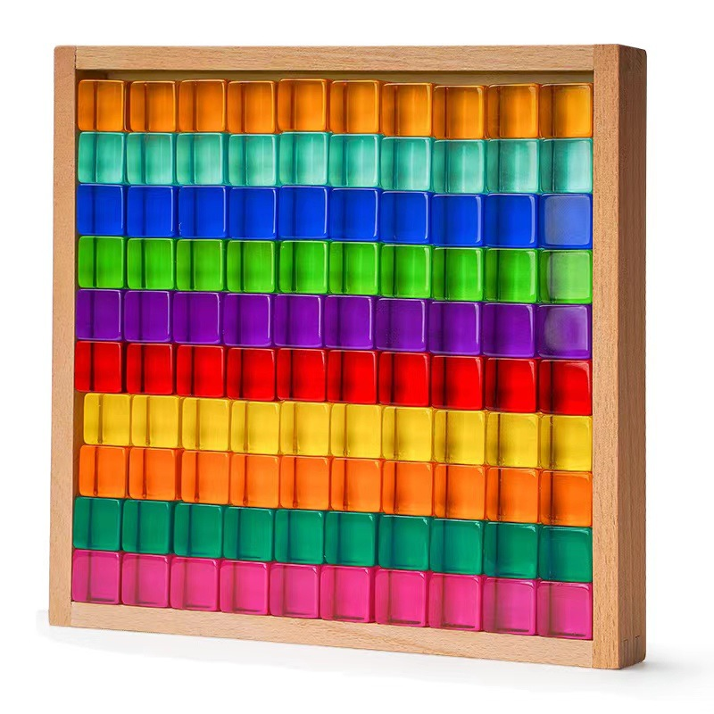 Acrylic Rainbow Gem Building Blocks