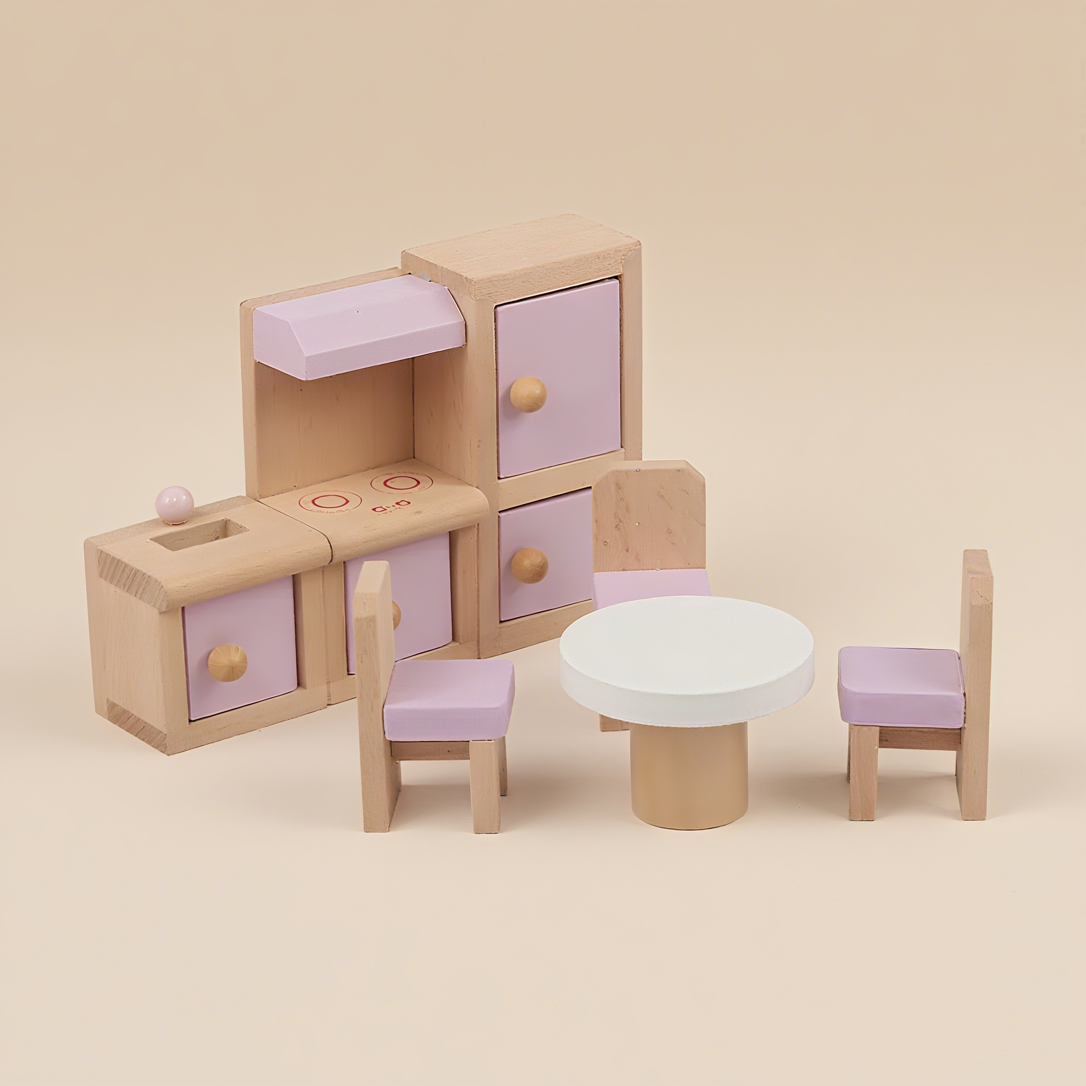 Mini Wooden Dollhouse Furniture Set