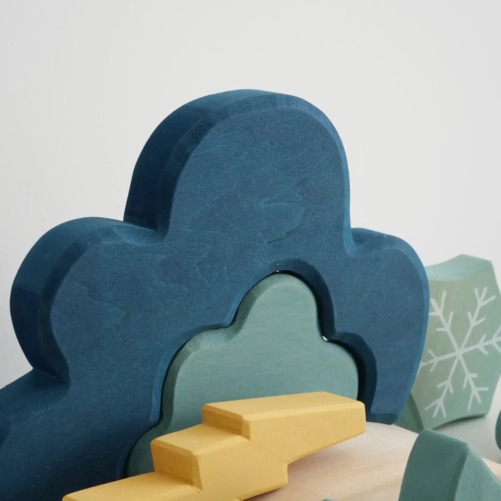 Montessori Dyed Linden Wood Weather Blocks