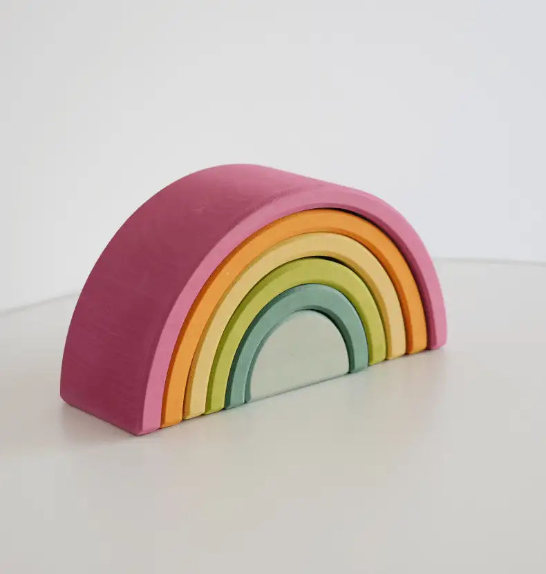 Wooden Rainbow Stacking Toy