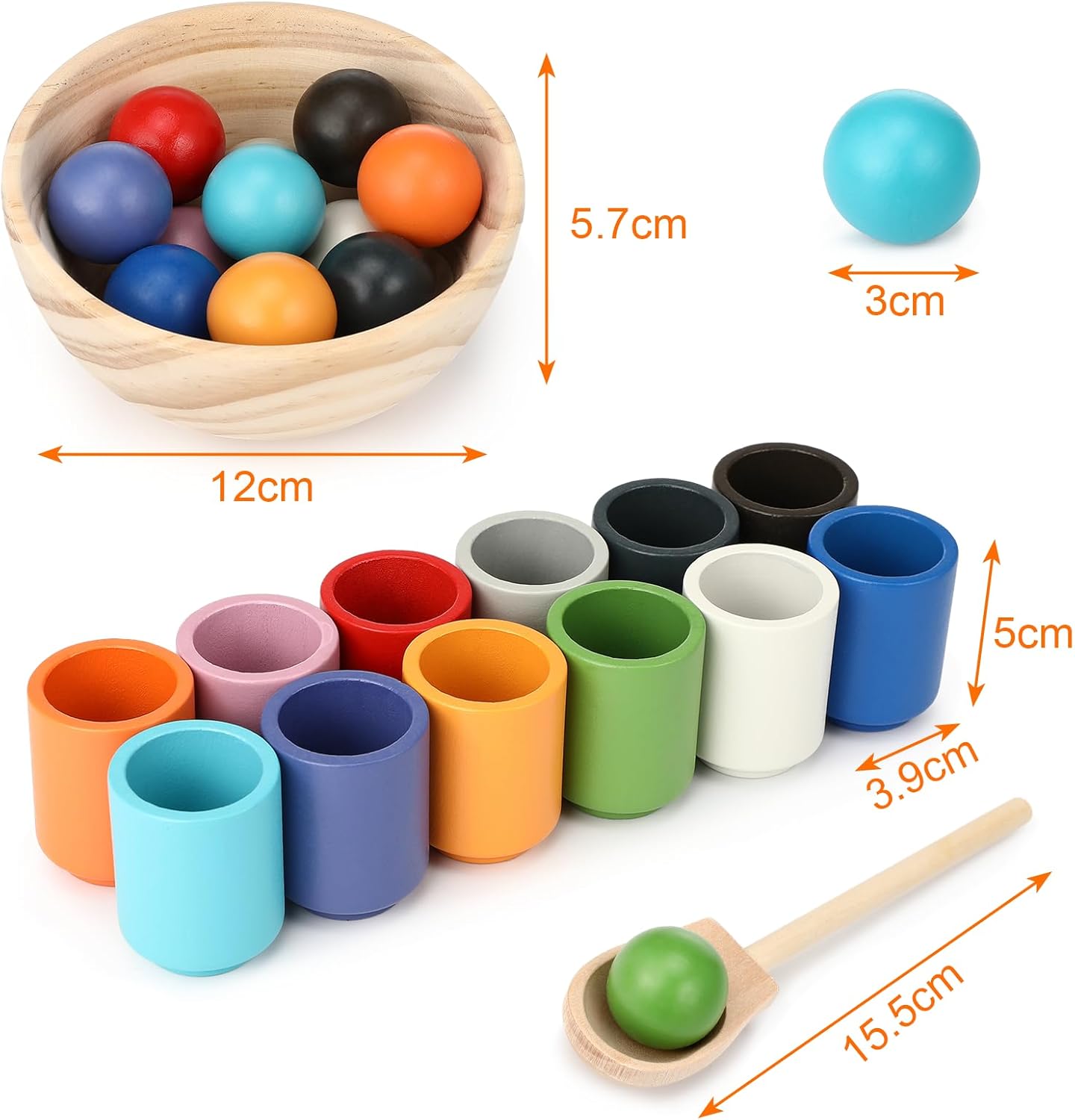 Montessori-Ball-Fallspielzeug aus Holz