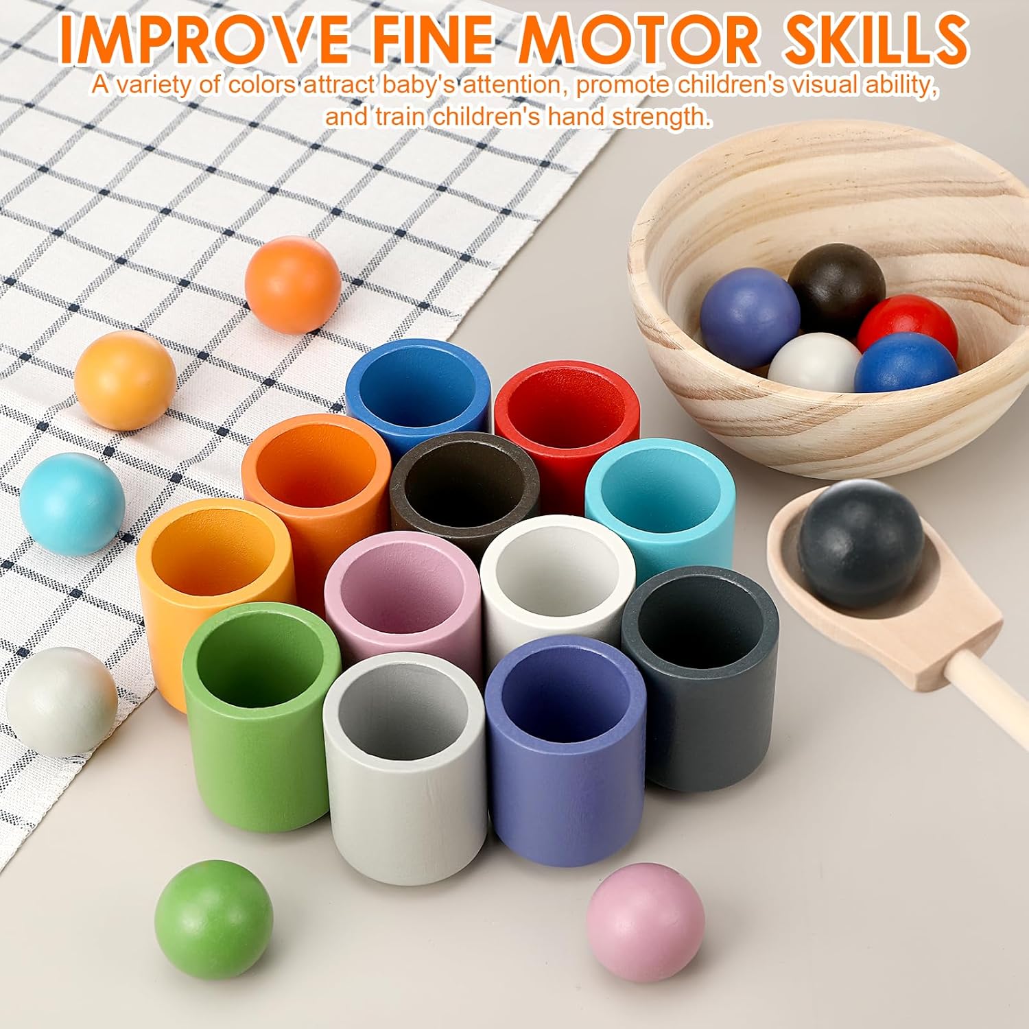 Montessori-Ball-Fallspielzeug aus Holz