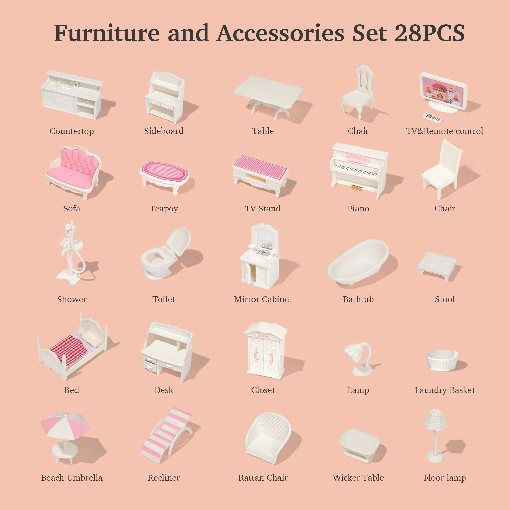 Maison de poupée à 3 étages pour enfants