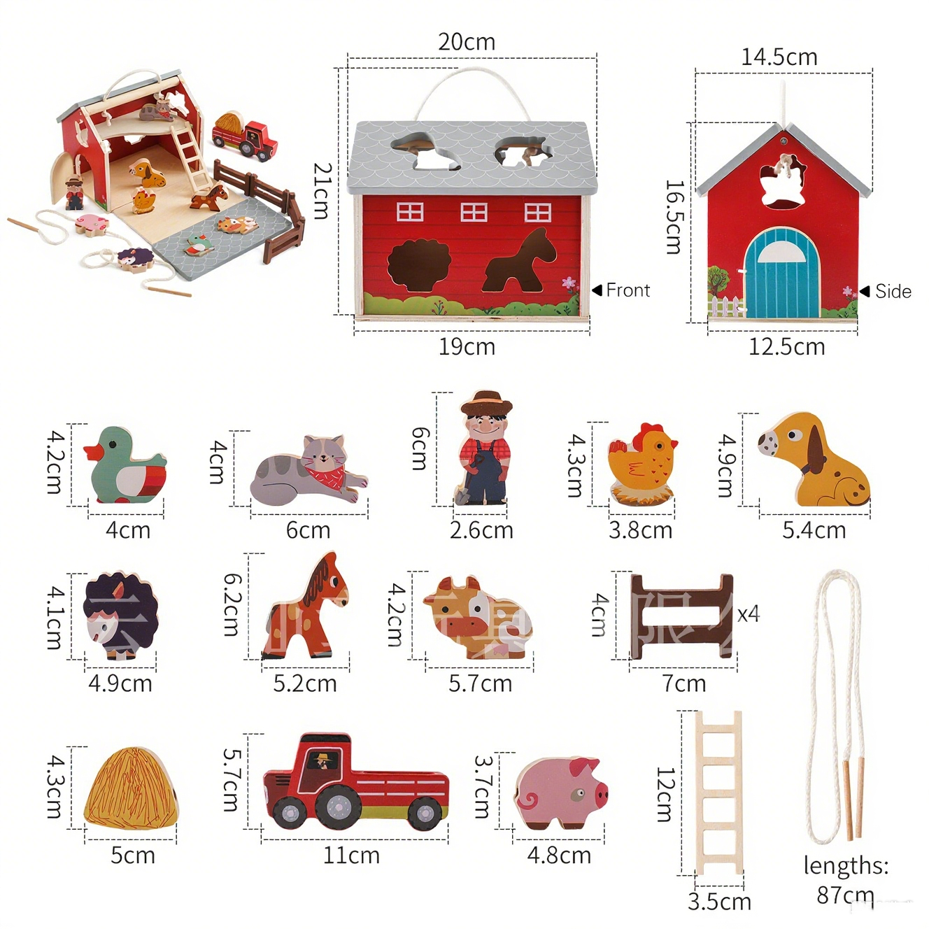 Puzzle en bois avec animaux de la ferme