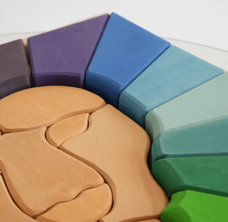 Wooden Rainbow Lion Stacker