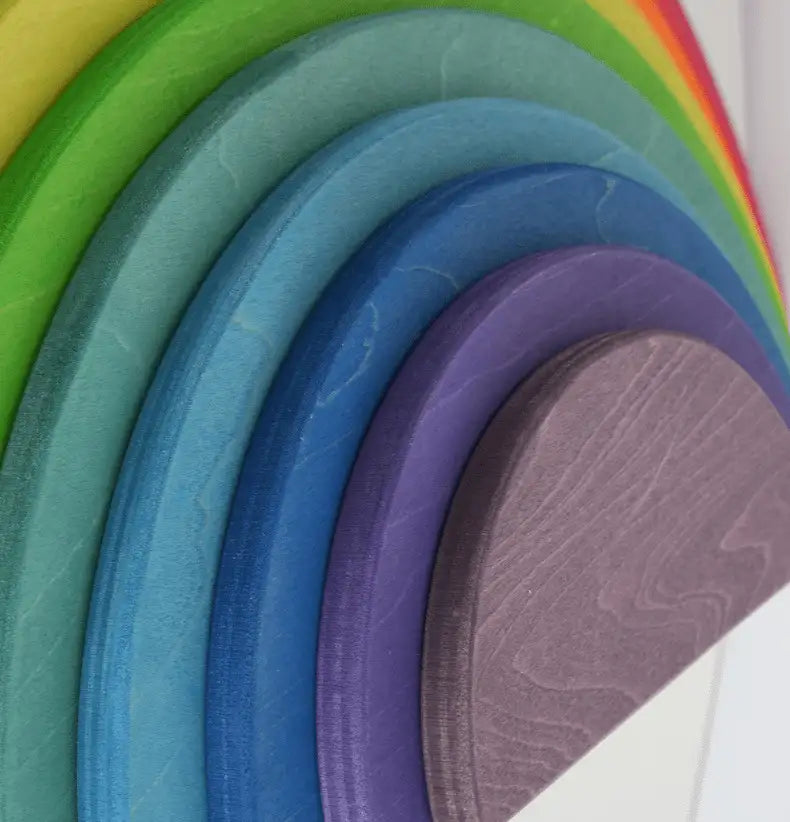 Wooden Rainbow Stacker – Large Montessori Toy