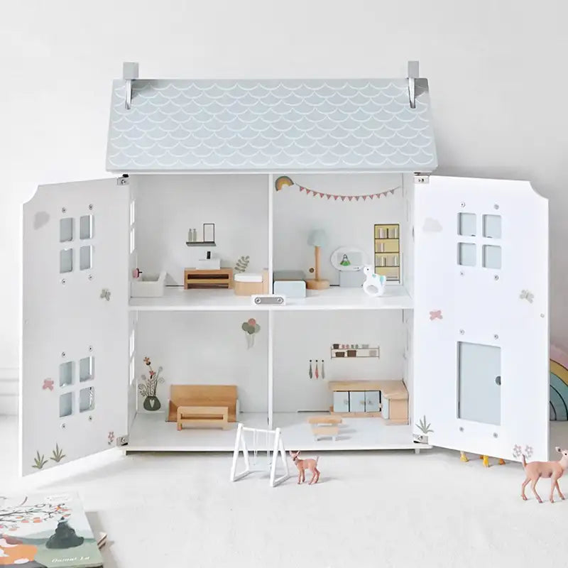 Lunamoa Wooden Dollhouse Playset