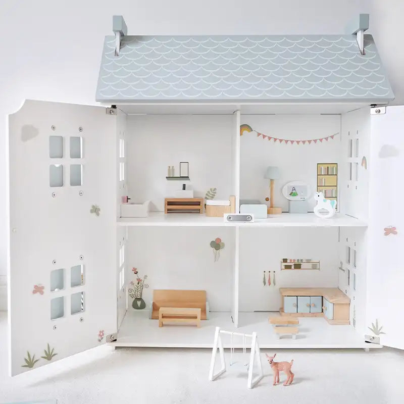 Lunamoa Wooden Dollhouse Playset