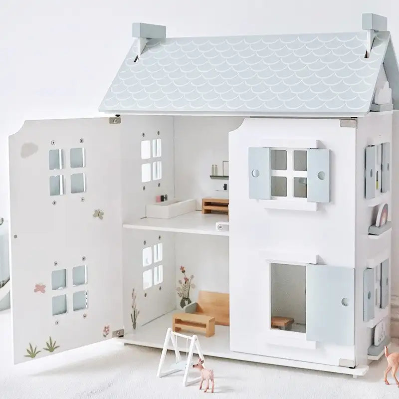 Lunamoa Wooden Dollhouse Playset