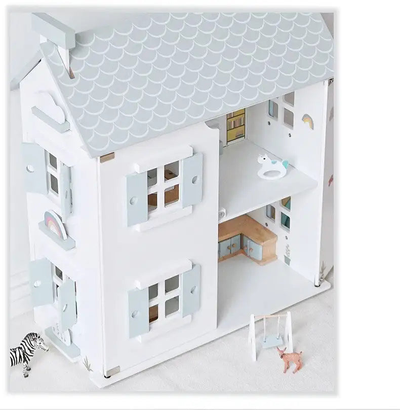Lunamoa Wooden Dollhouse Playset
