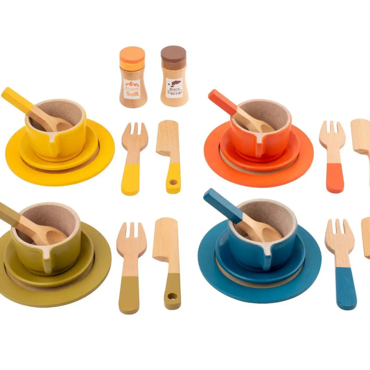 Wooden Cake & Tea Play Set for Girls