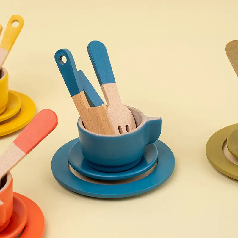 Wooden Cake & Tea Play Set for Girls