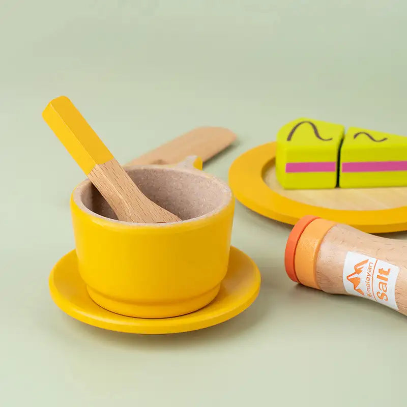 Wooden Cake & Tea Play Set for Girls