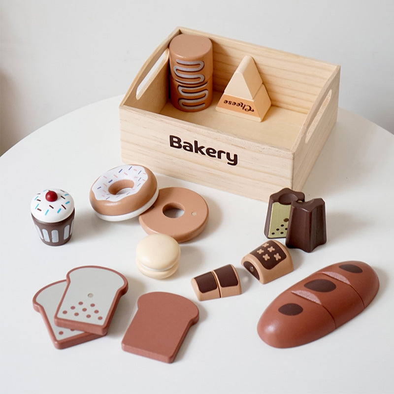 Wooden Magnetic Cutting Food Playset - Lunamoa