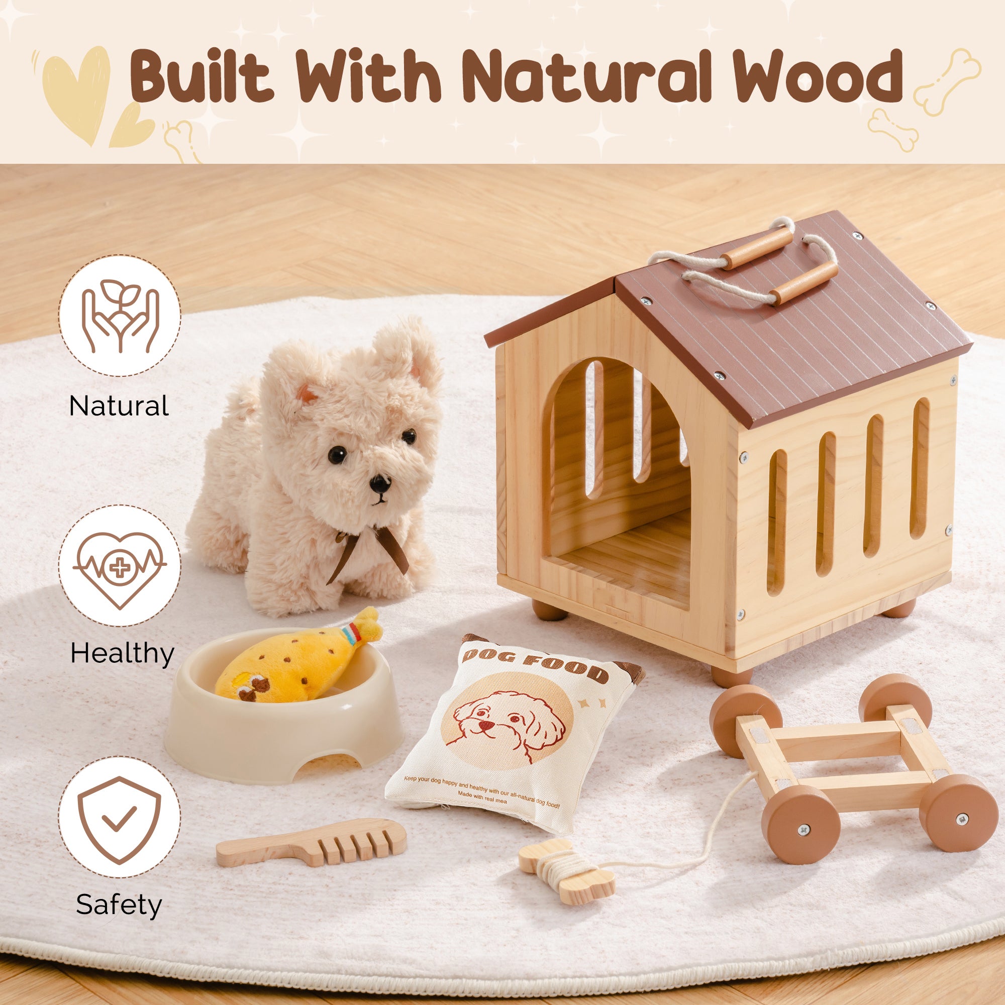 Pull Dog Toy for Toddlers