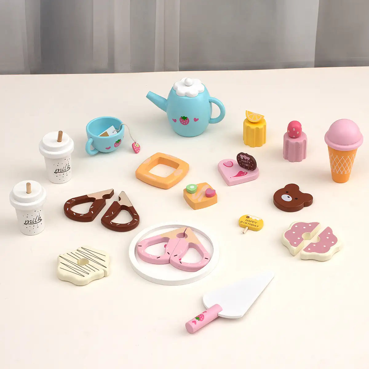 Lunamoa Wooden Afternoon Tea Play Set - Lunamoa