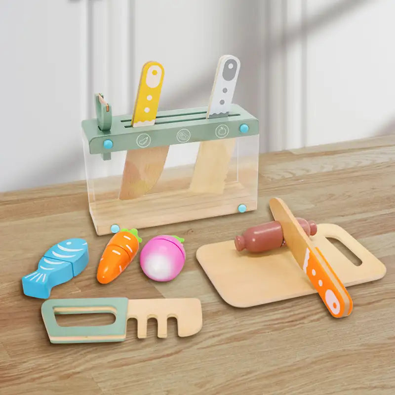 Jeu de découpe en bois pour tout-petits