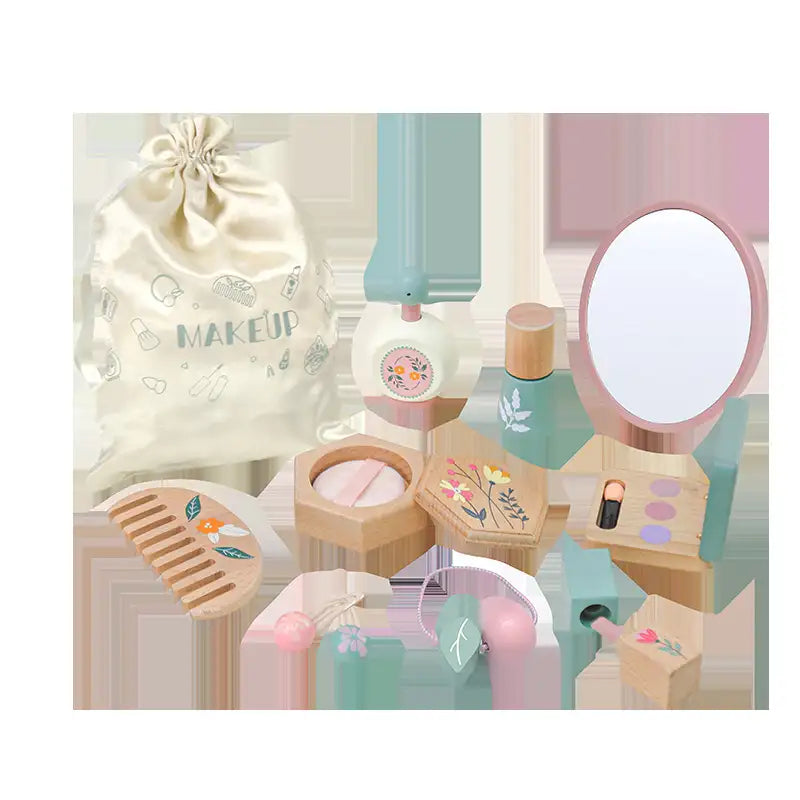 Kit de maquillage en bois pour filles