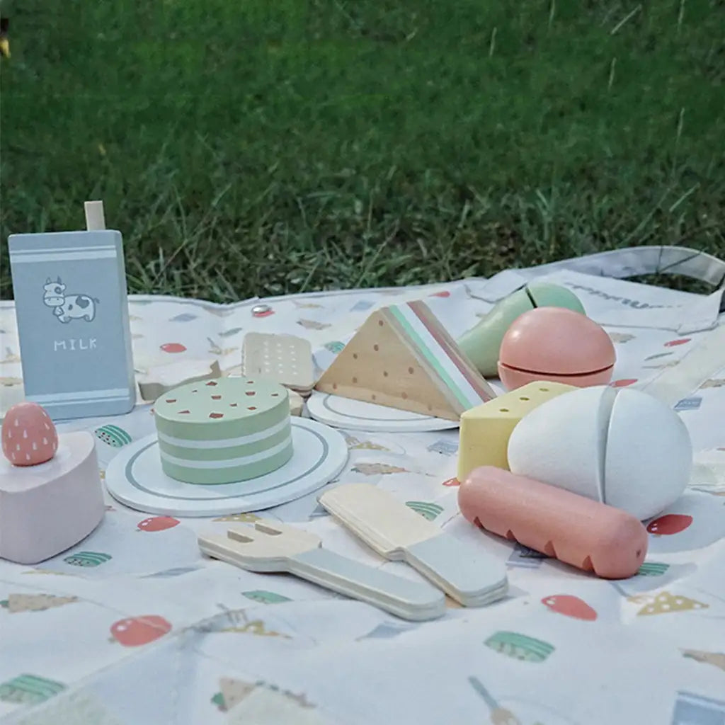 Picknick-Spielzeugset aus Holz