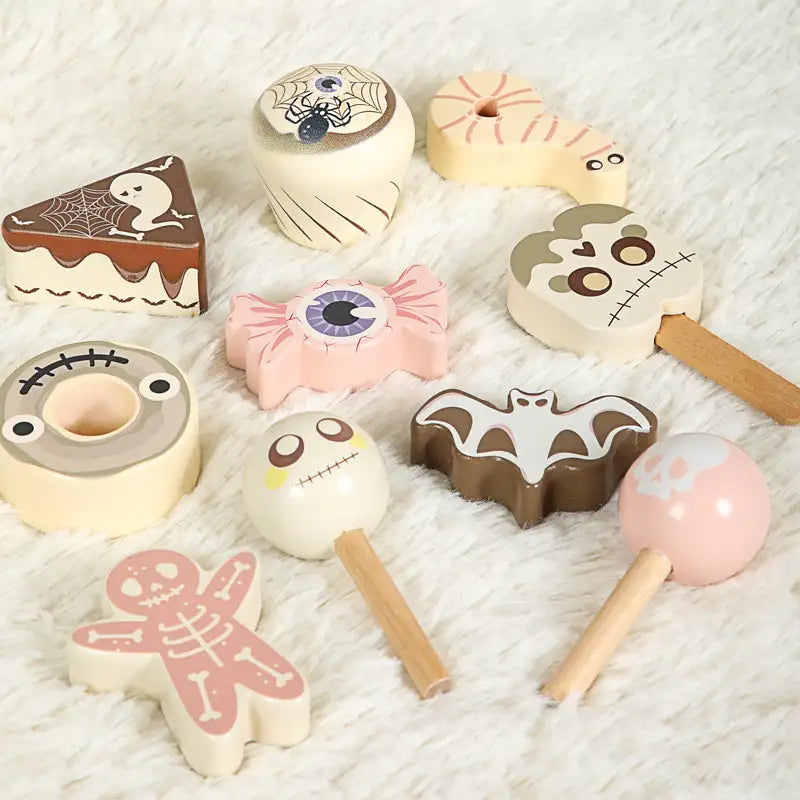 Jouet en bois pour le dessert du thé de l'après-midi pour les tout-petits