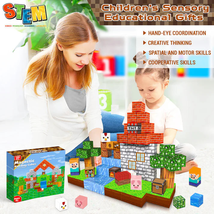 Blocs magnétiques Minecraft pour enfants