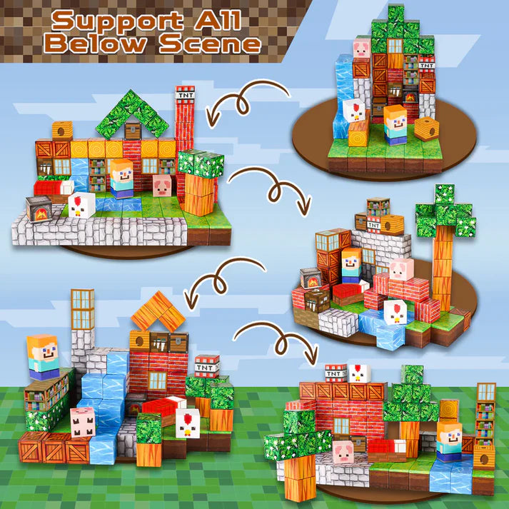 Blocs magnétiques Minecraft pour enfants