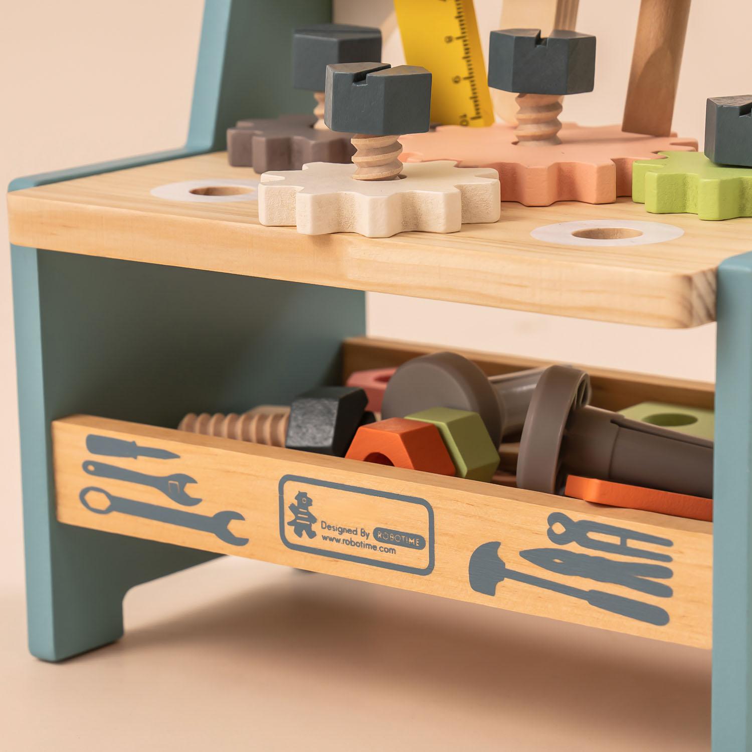 Mini Wooden Tool Workbench Set