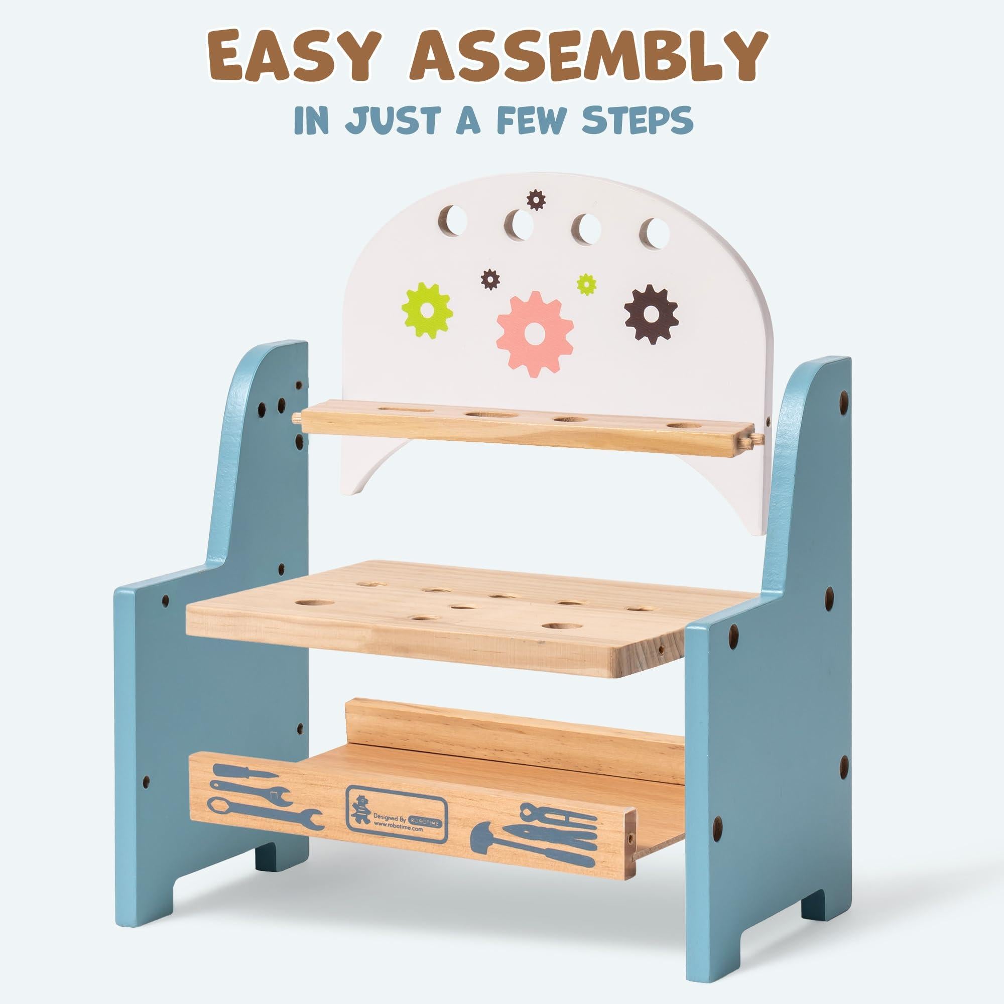 Mini Wooden Tool Workbench Set