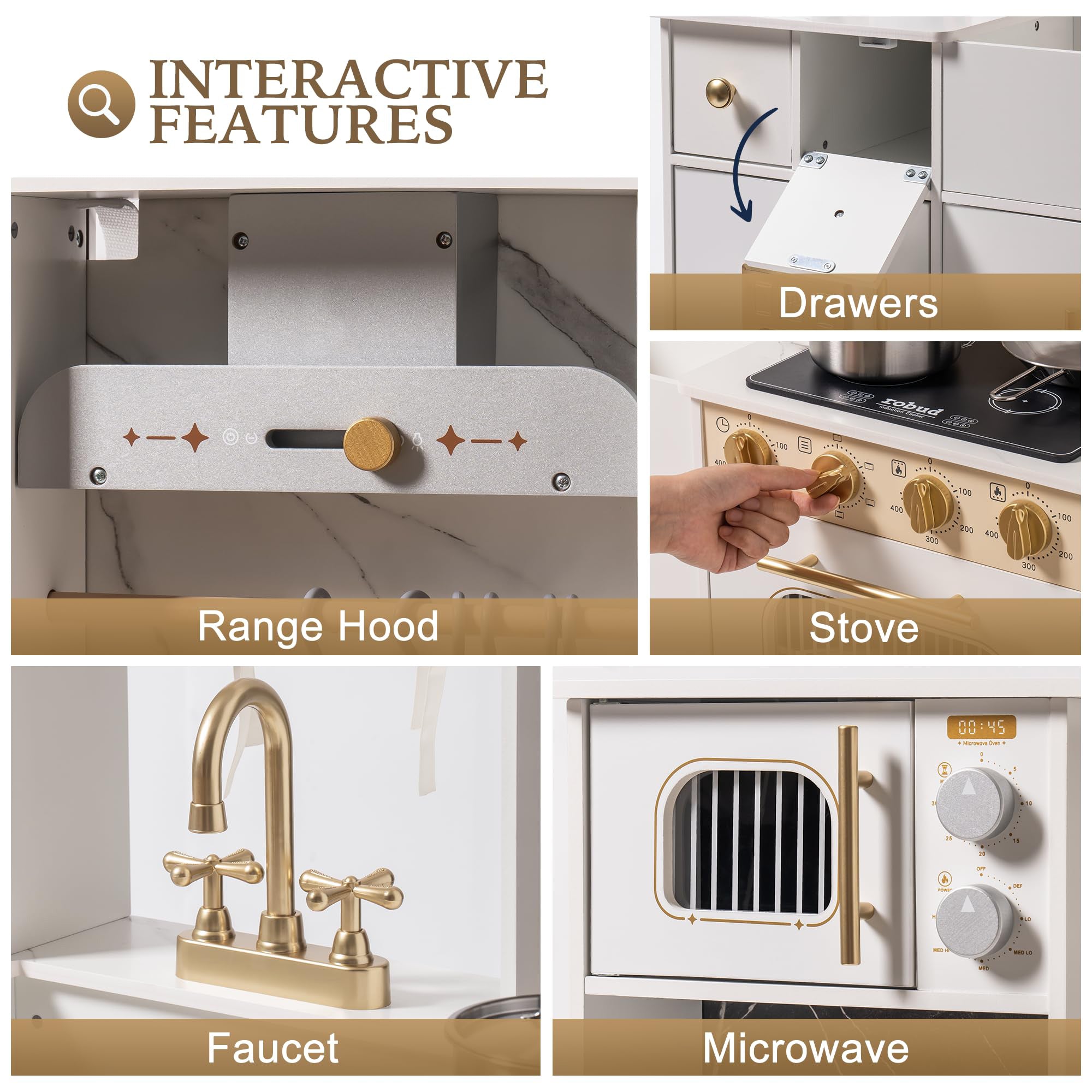 Realistisches Spielzeug-Set aus Holz