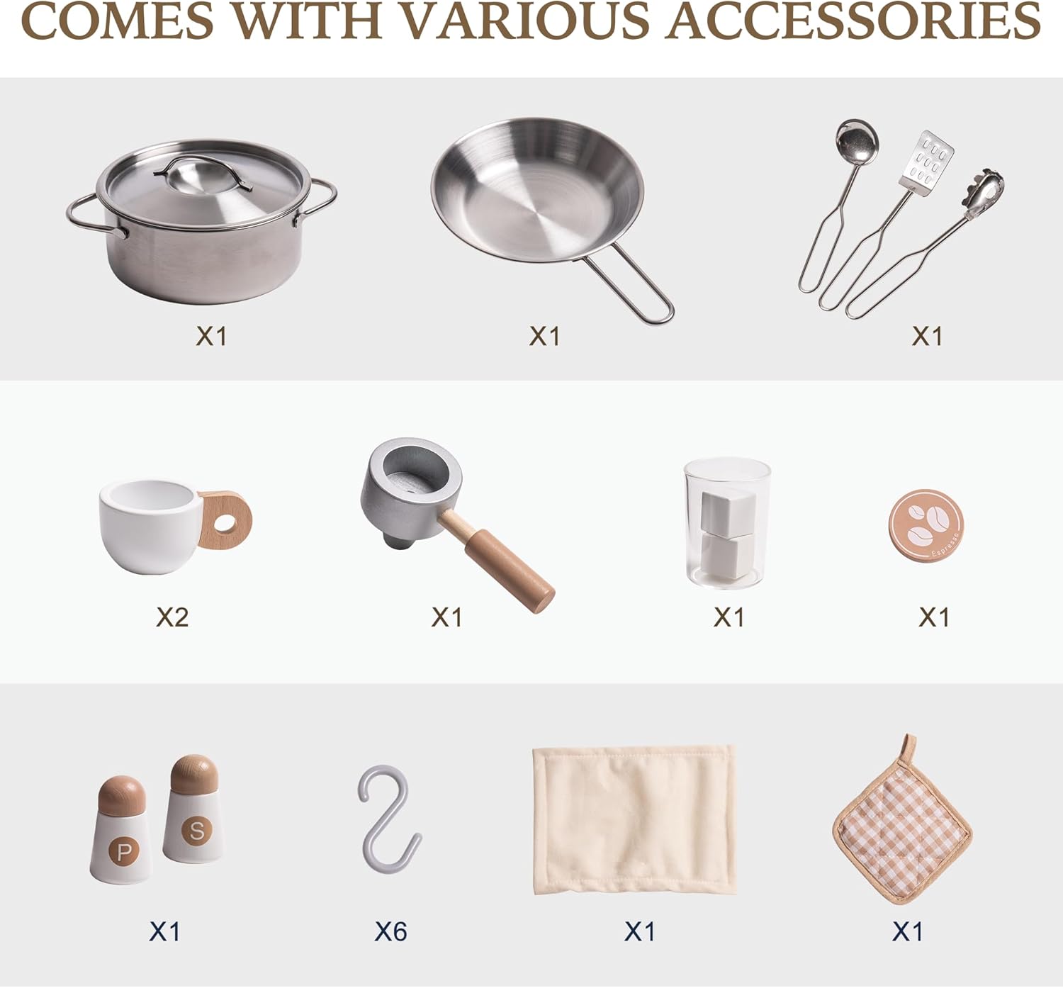 Realistisches Spielzeug-Set aus Holz