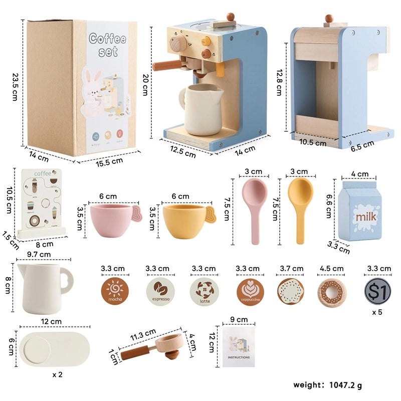 Machine à café en bois Montessori