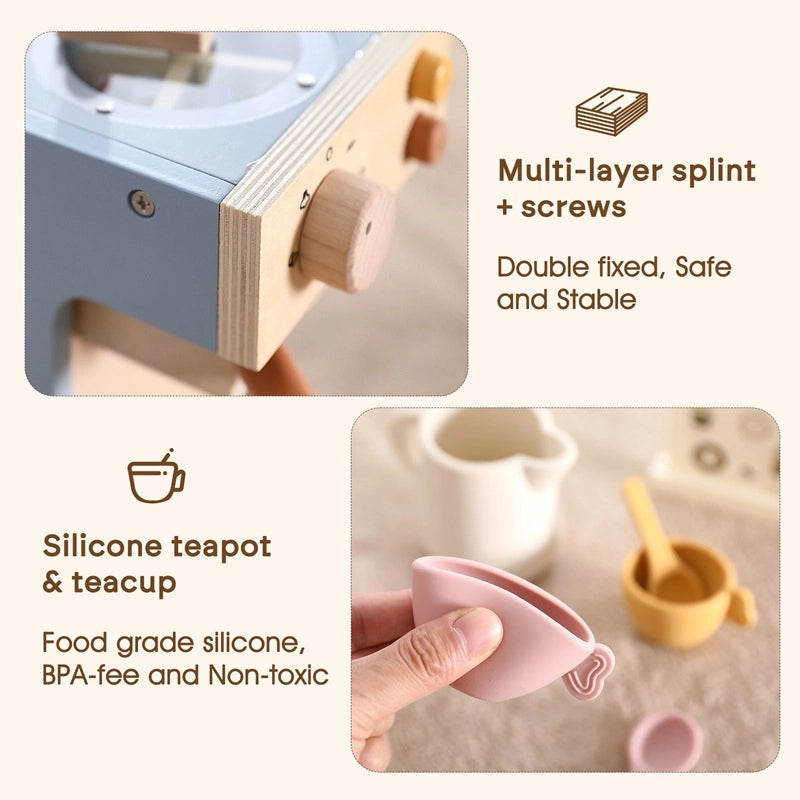 Machine à café en bois Montessori
