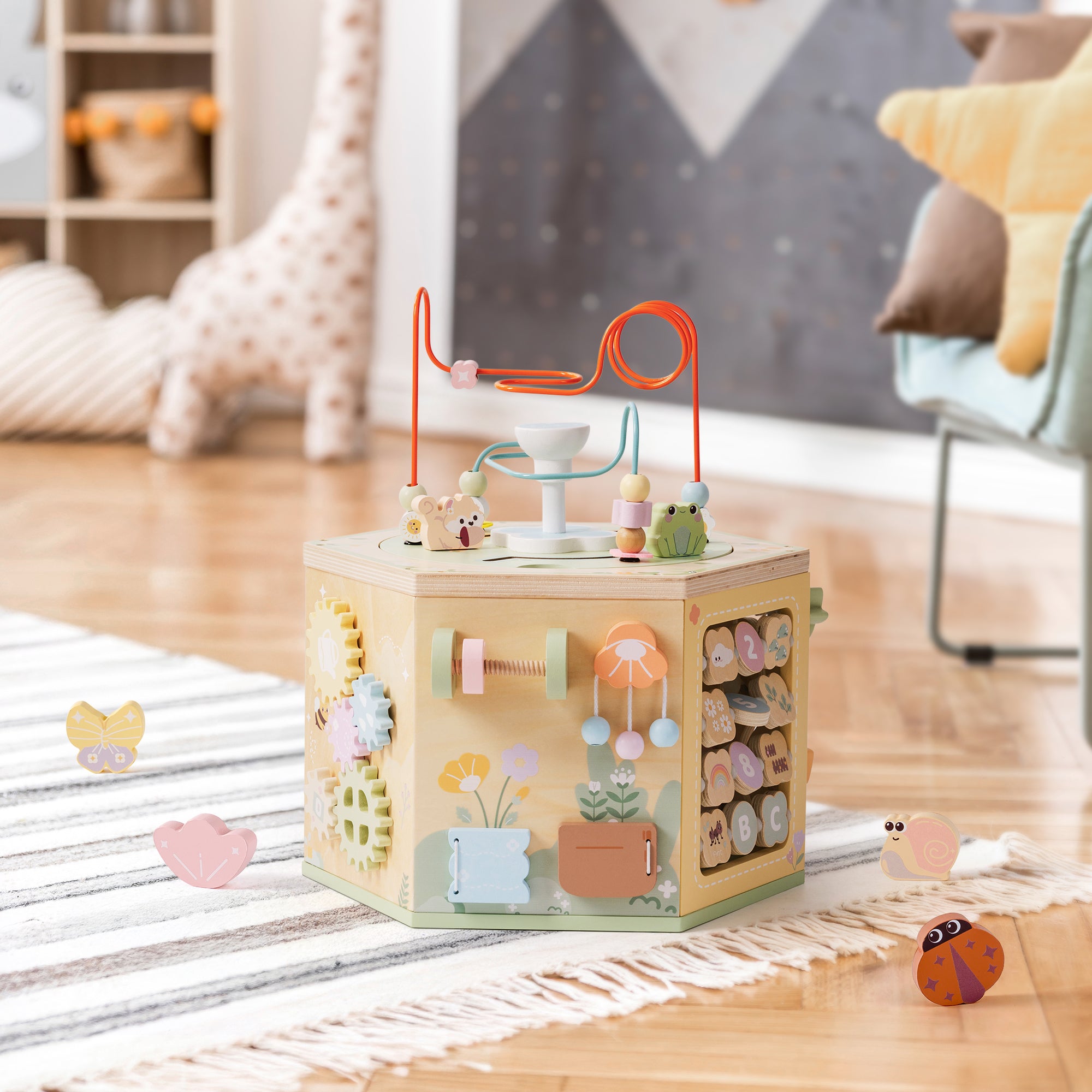 13-in-1 Wooden Activity Cube