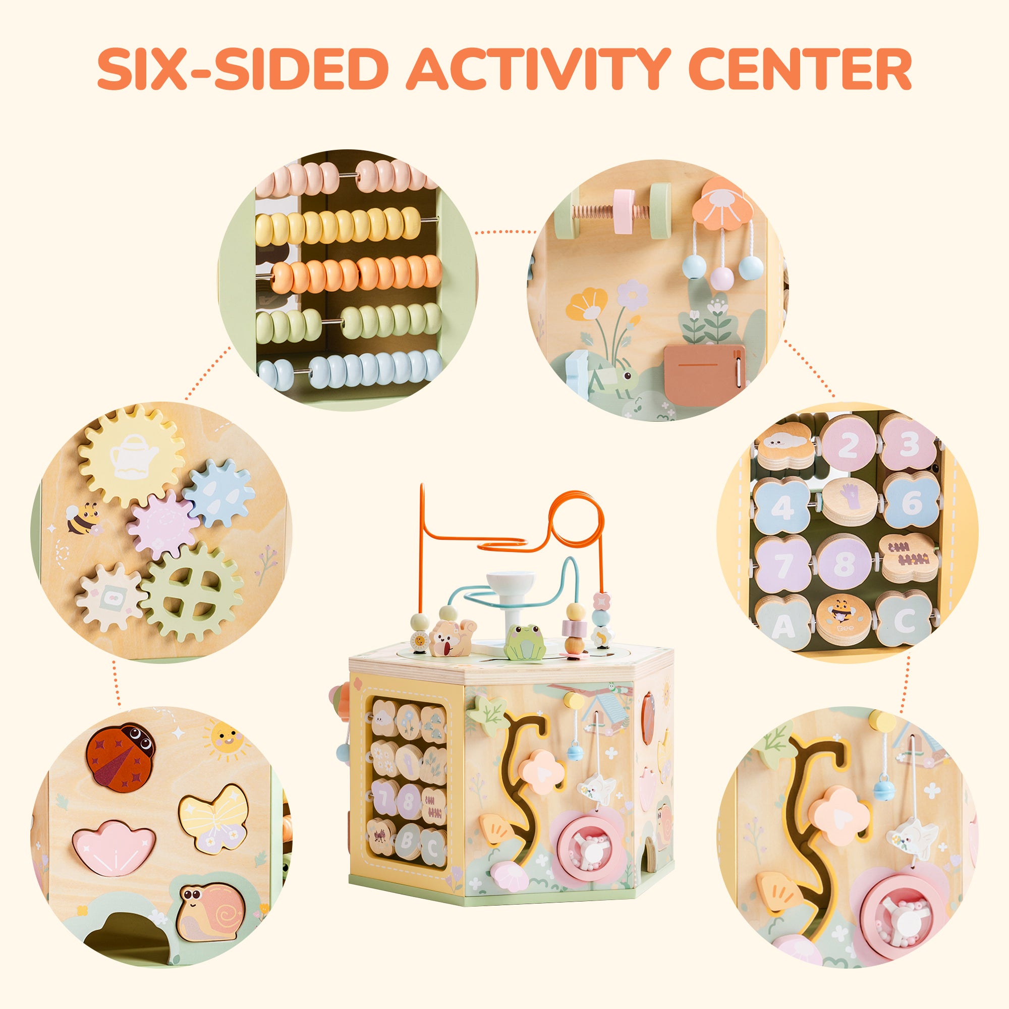 13-in-1 Wooden Activity Cube