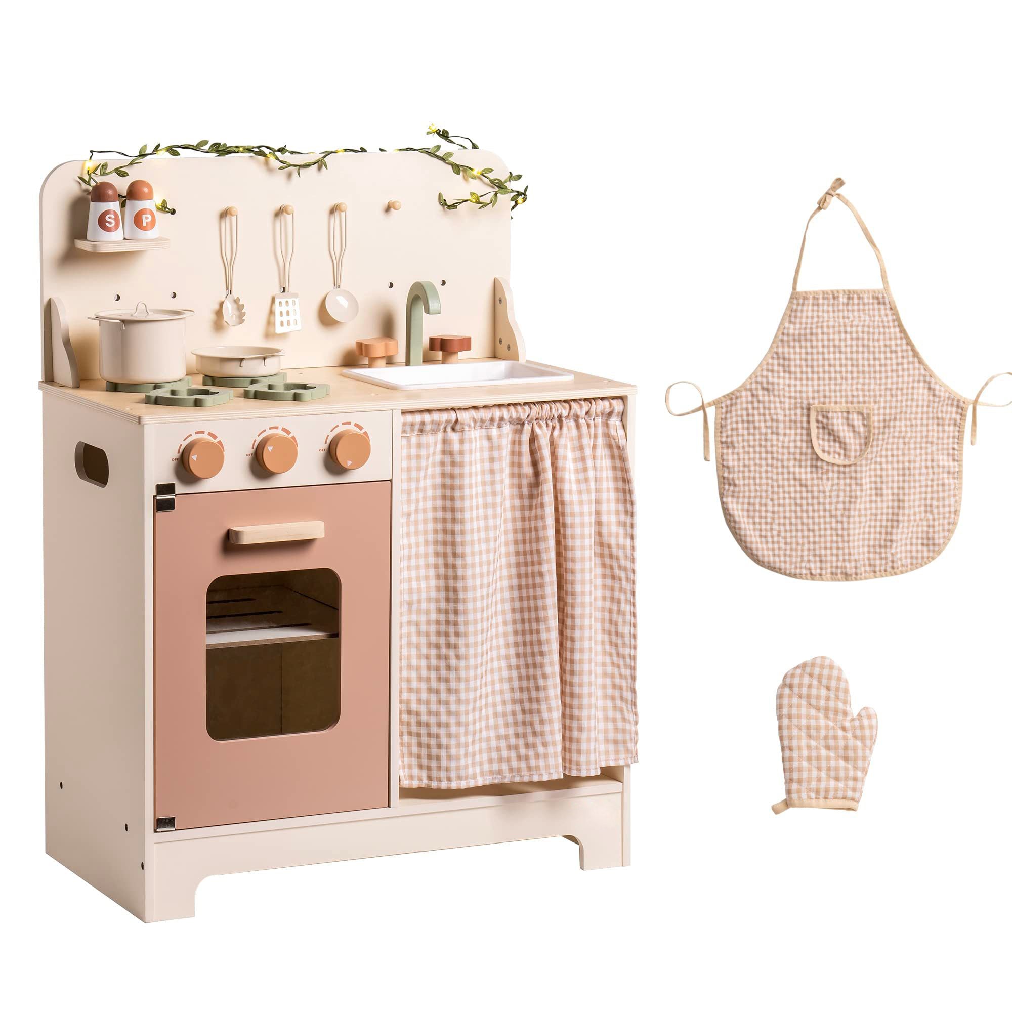 Rustic Wooden Toy Kitchen