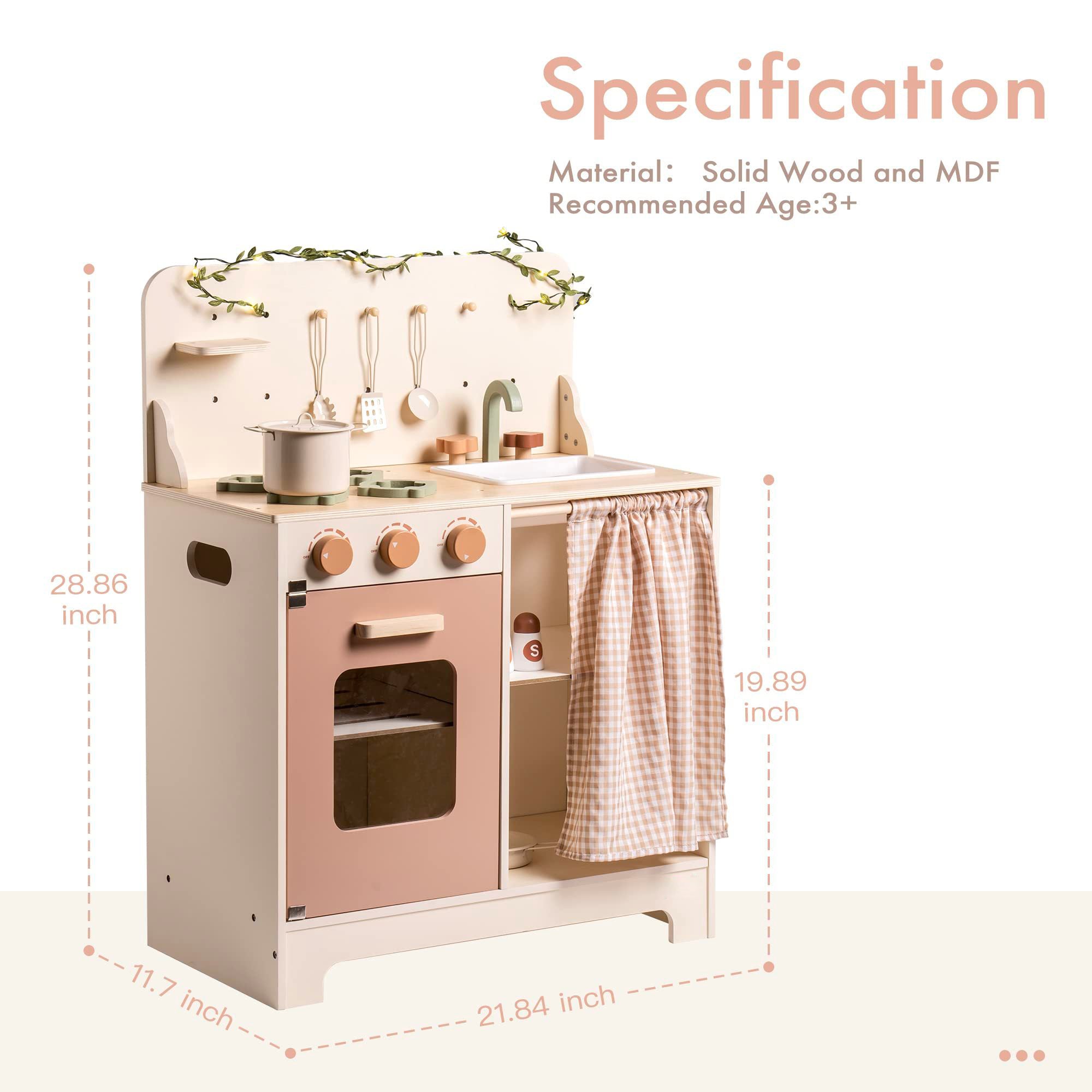 Rustic Wooden Toy Kitchen