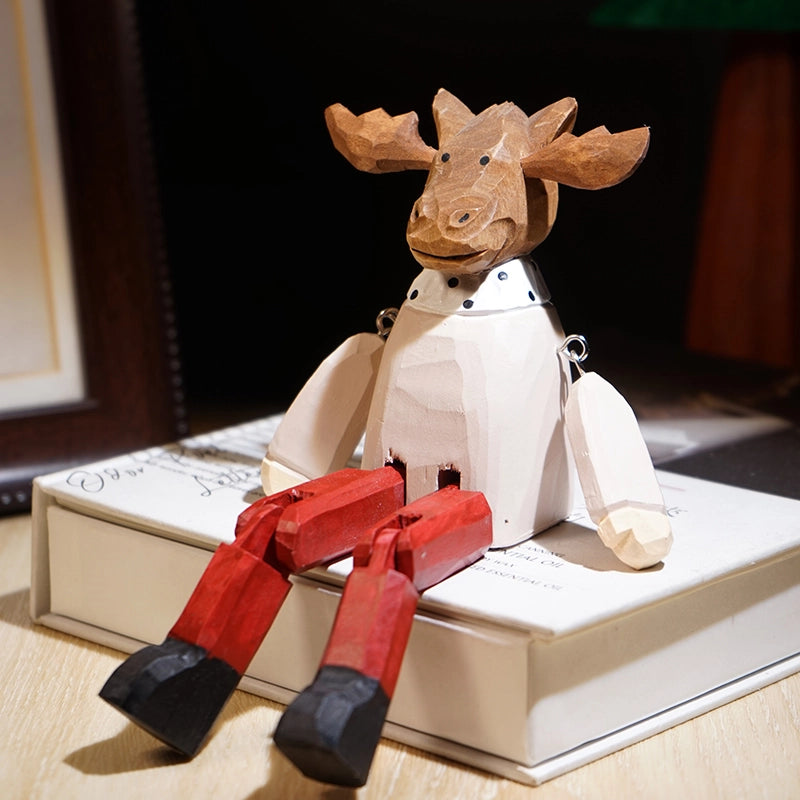 Long Legs Wooden Animal Sculpture