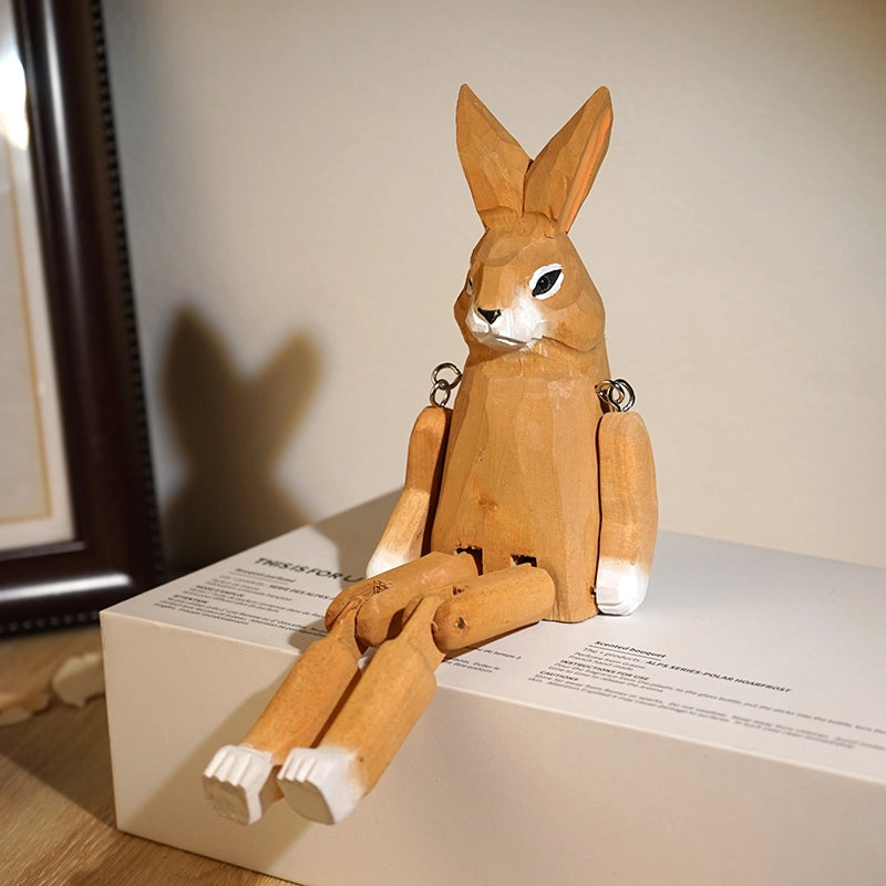 Long Legs Wooden Animal Sculpture