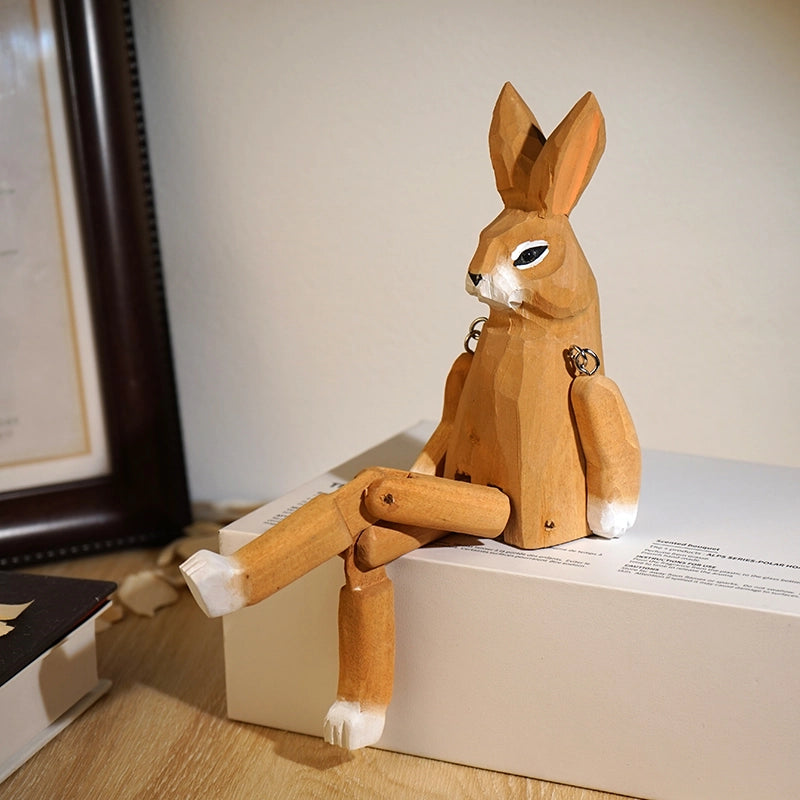 Long Legs Wooden Animal Sculpture