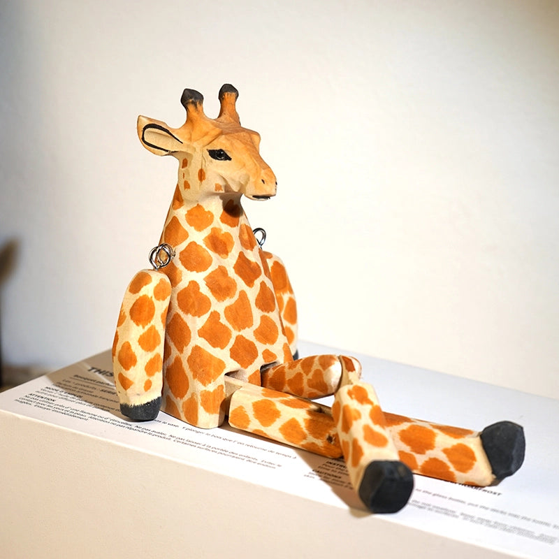Long Legs Wooden Animal Sculpture