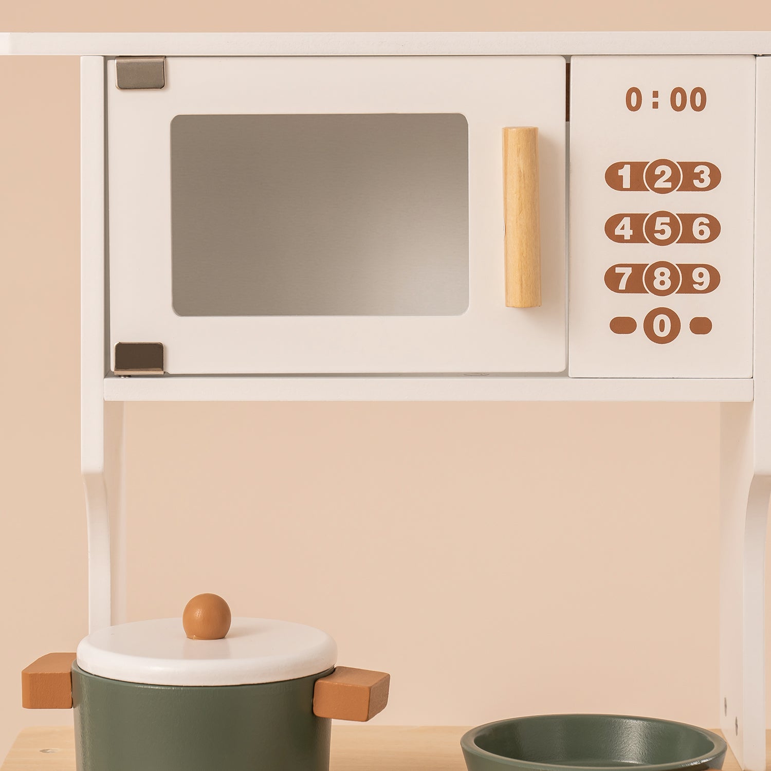 Ensemble de cuisine vintage en bois vert