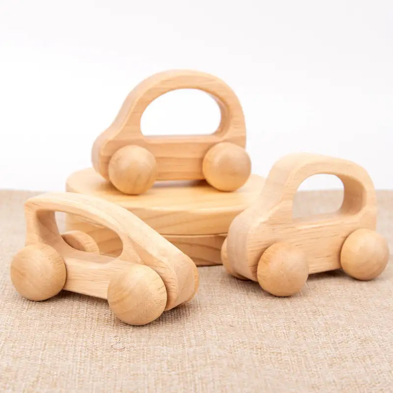Schiebe- und Greifauto aus Holz für Kleinkinder