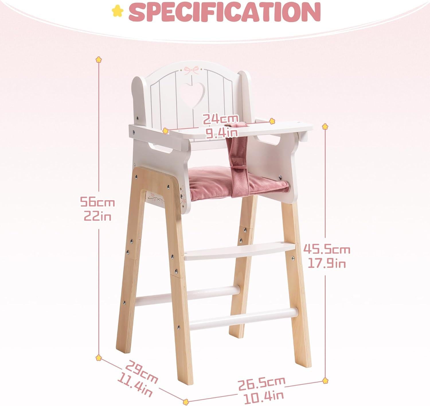 Wooden High Chair Toy - Lunamoa