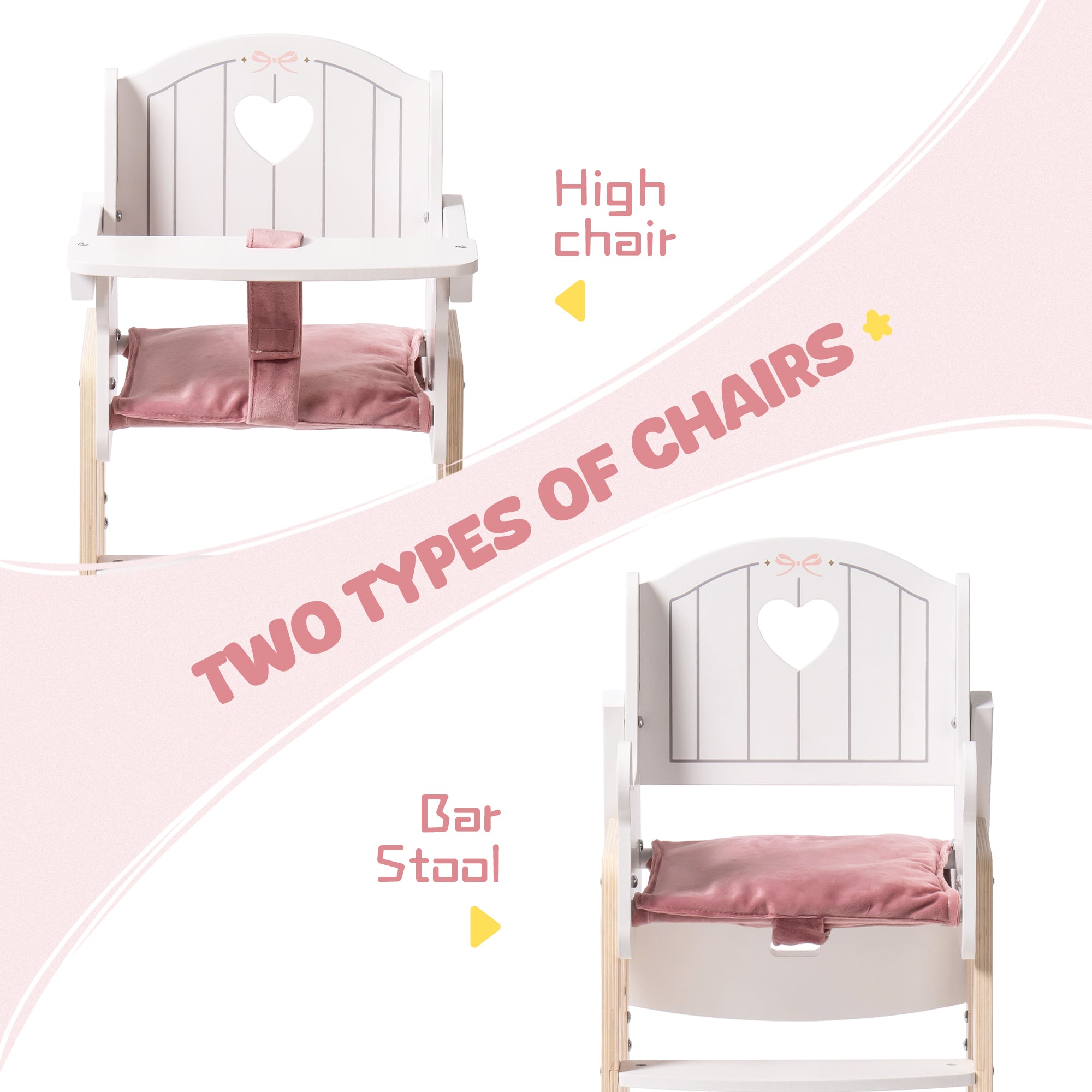 Wooden High Chair Toy - Lunamoa