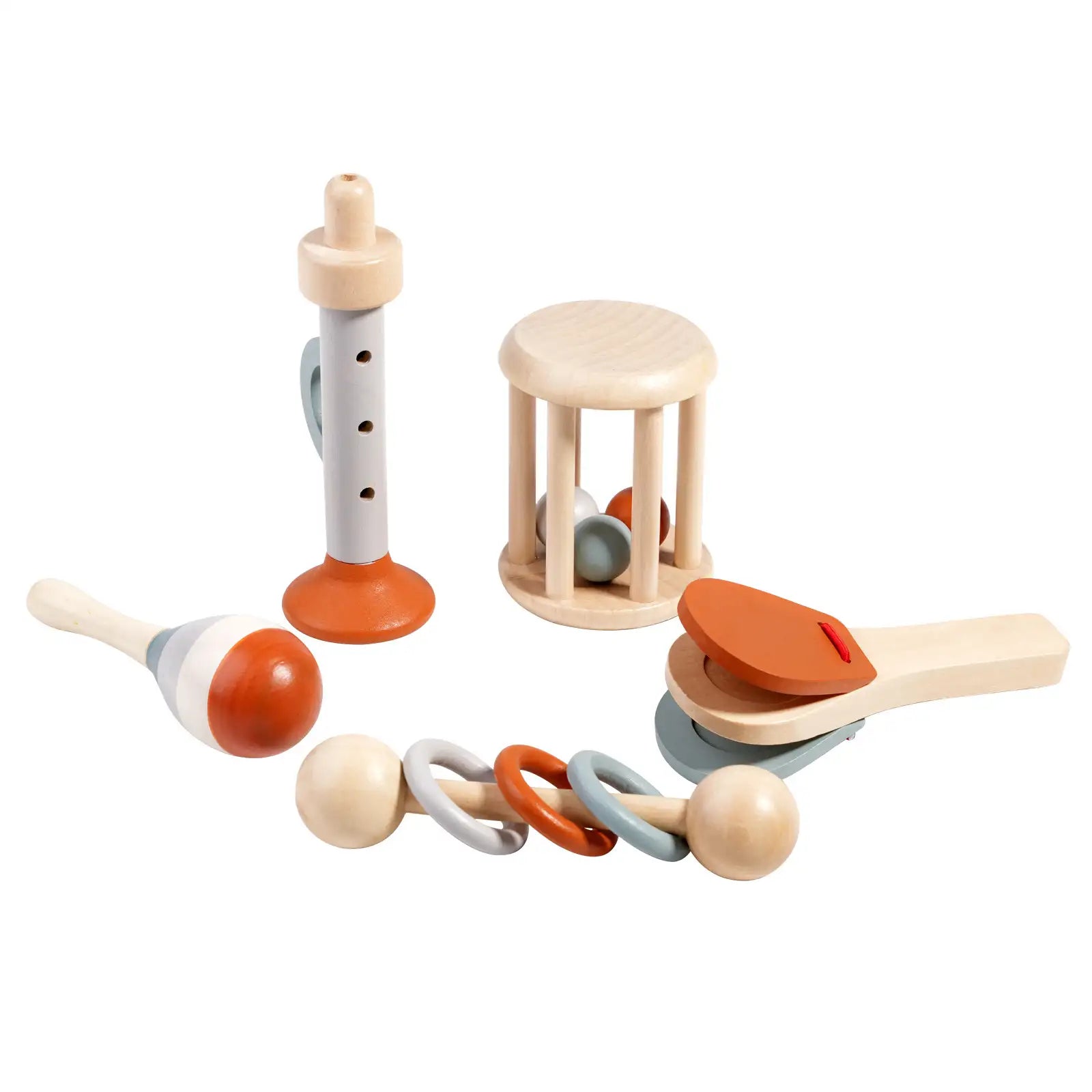 Wooden Baby Rattles Toys